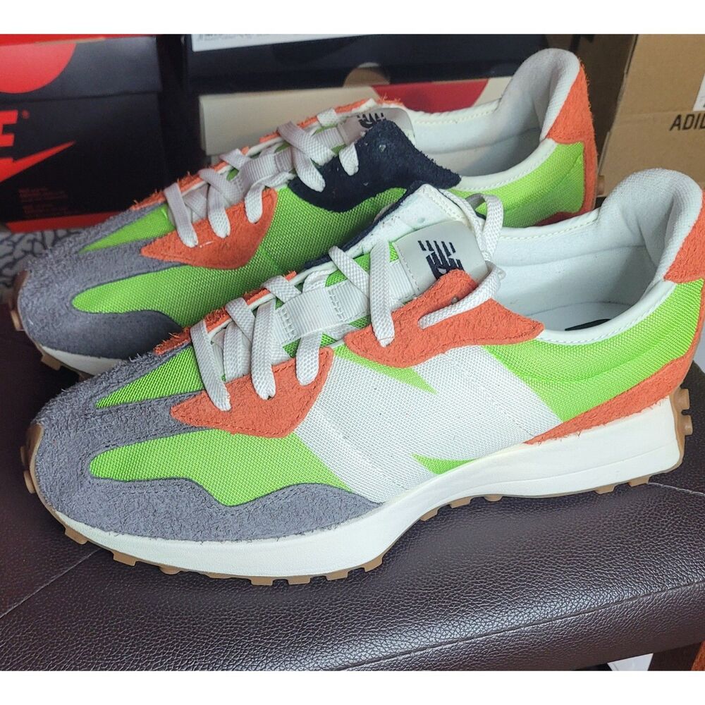 New Balance 327 MS327SFA Green Orange Gray Men's Size 10 Lifestyle Shoes New